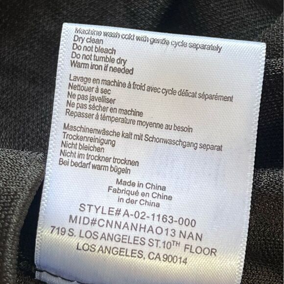 Anine Bing Alaia Ruched Mini Dress Black Large NEW MSRP $349 - Picture 9 of 9